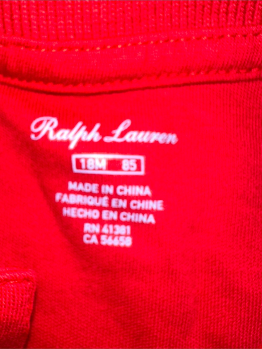Ralph Lauren Red Polo Bear Shortall, NWT, 18 Months - Picture 5 of 8